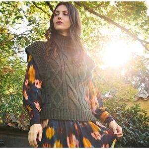 Marie Oliver Olive Green Sweater Vest Size XS $350